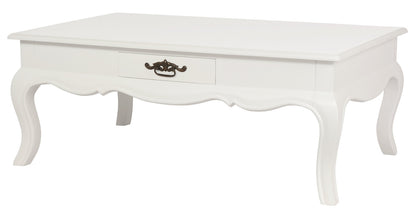 French Provincial 2 Drawer Coffee Table - White V199-CT002FPWH