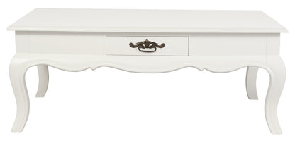 French Provincial 2 Drawer Coffee Table - White V199-CT002FPWH