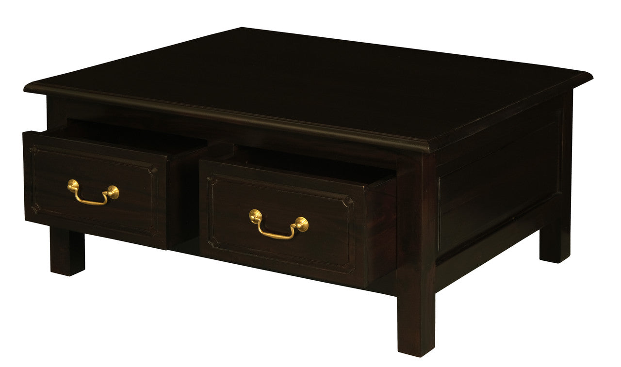 Tasmania 4 Drawer Straight Leg Coffee Table (Chocolate) V199-CT004KLC