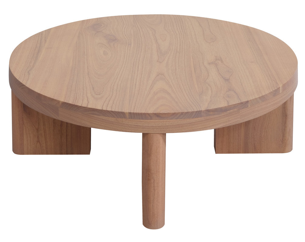Apollo Round Solid Mindi Timber Coffe Table (Natural) V199-CT090APNI
