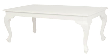 Queen Anne Coffee Table 120 x 70 cm - White V199-CT12070QAWH