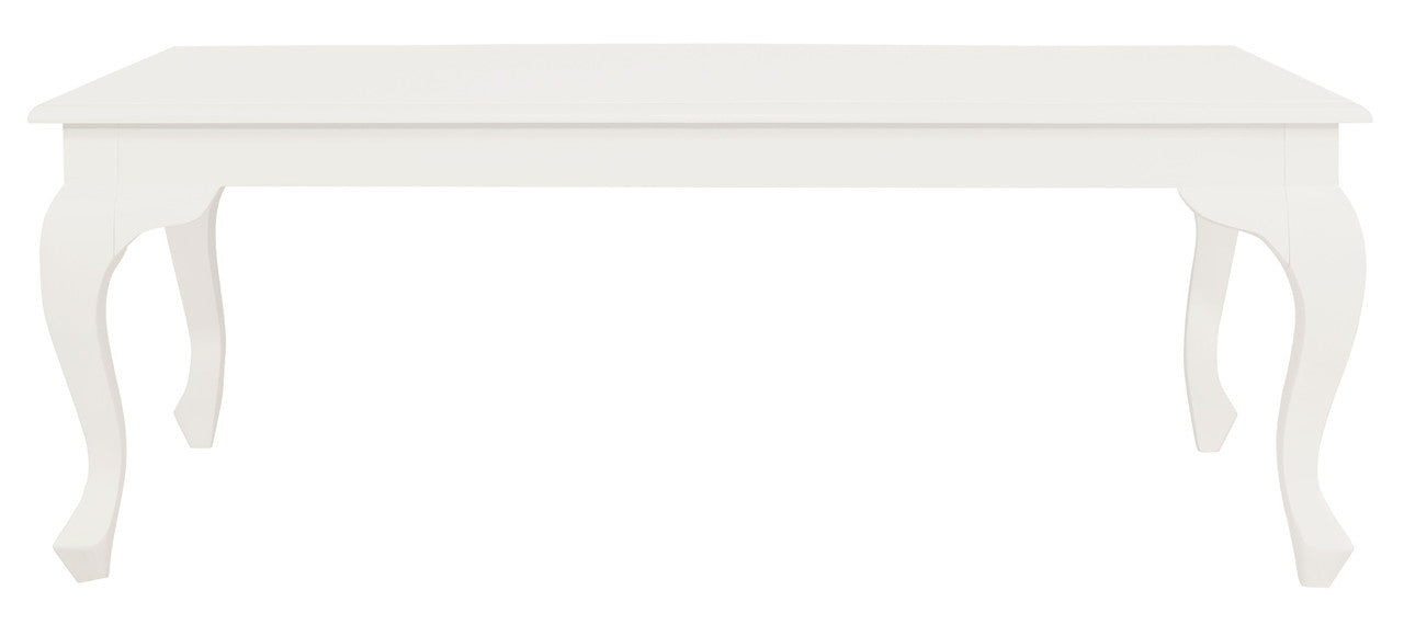 Queen Anne Coffee Table 120 x 70 cm - White V199-CT12070QAWH