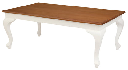 Queen Anne Coffee Table 120 x 70 cm - White Caramel V199-CT12070QAWR