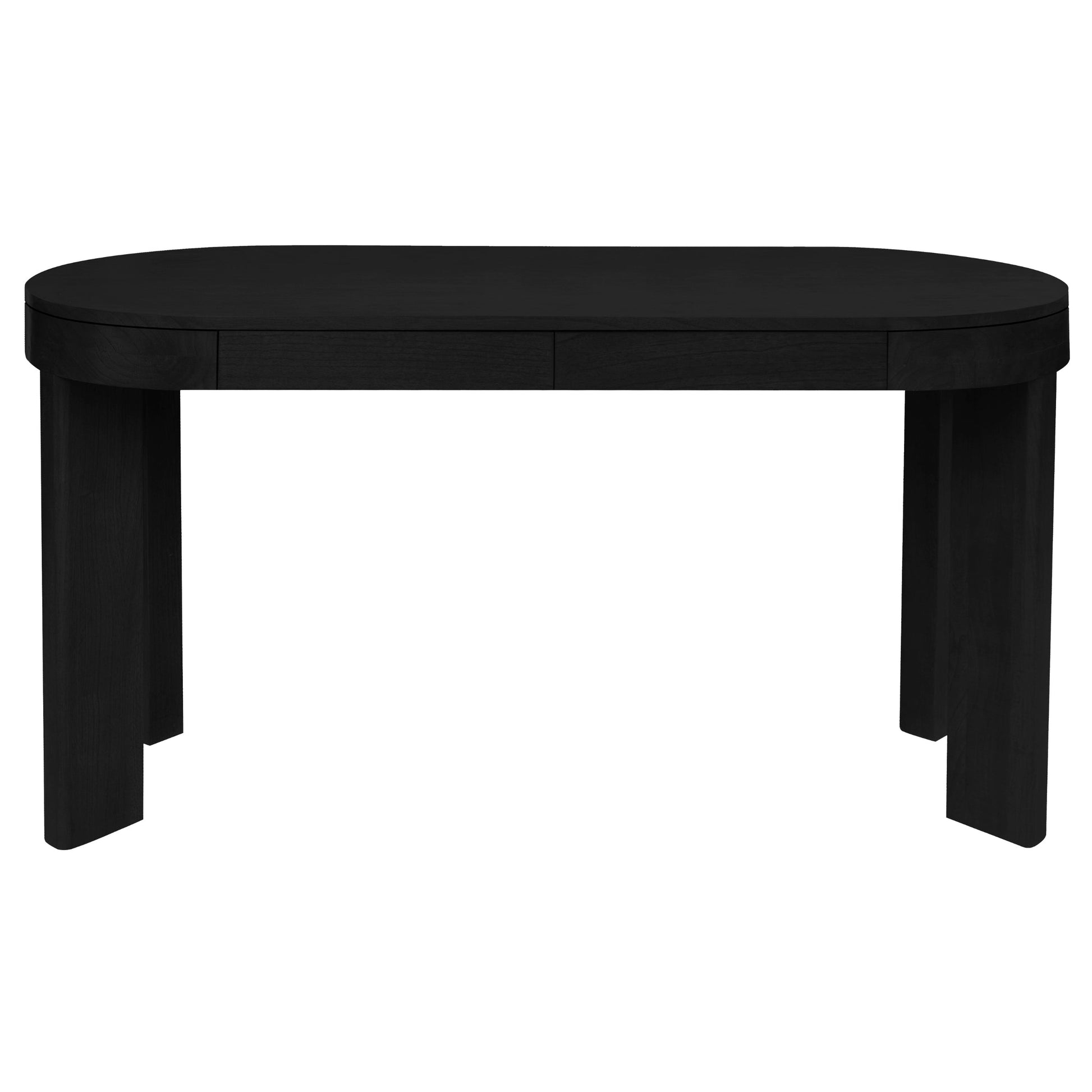 Brentwood 2 Drawer Oval Desk (Black) V199-DK002BWBW