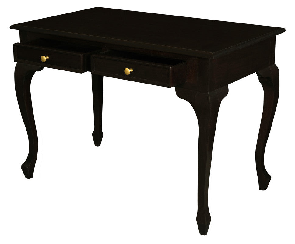 Queen Anne 2 Drawer Desk (Chocolate) V199-DK002QAC