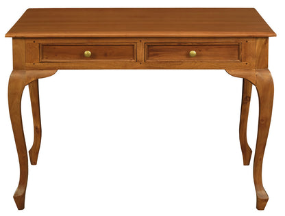 Queen Anne 2 Drawer Desk (Light Pecan) V199-DK002QALP
