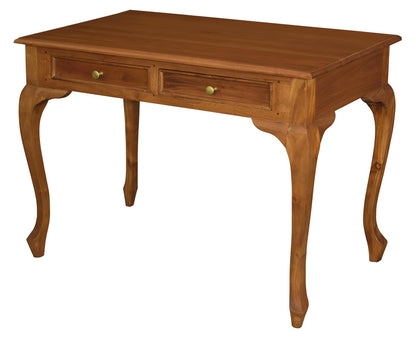 Queen Anne 2 Drawer Desk (Light Pecan) V199-DK002QALP