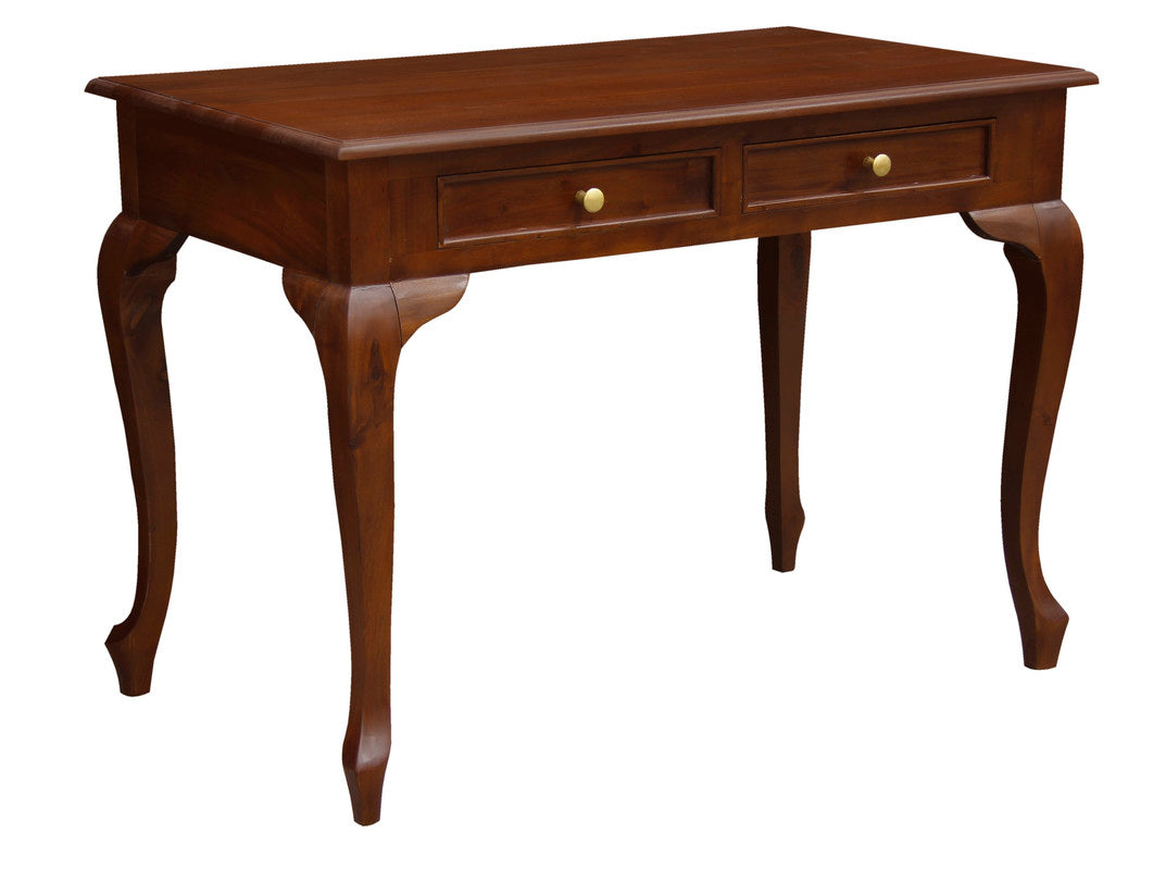 Queen Anne 2 Drawer Desk (Mahogany) V199-DK002QAM