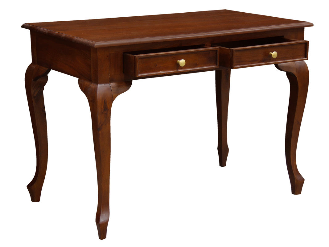 Queen Anne 2 Drawer Desk (Mahogany) V199-DK002QAM