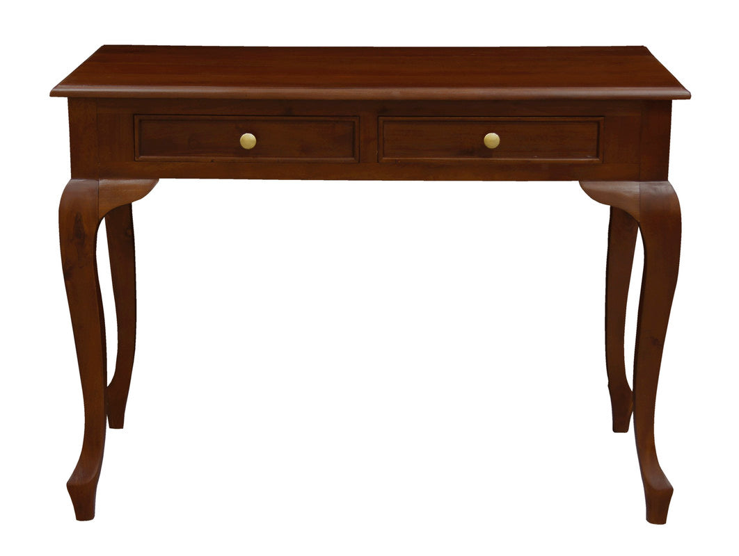 Queen Anne 2 Drawer Desk (Mahogany) V199-DK002QAM