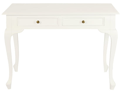 Queen Anne 2 Drawer Desk (White) V199-DK002QAWH