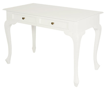 Queen Anne 2 Drawer Desk (White) V199-DK002QAWH