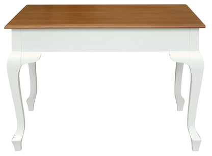Queen Anne 2 Drawer Desk (White Caramel) V199-DK002QAWR