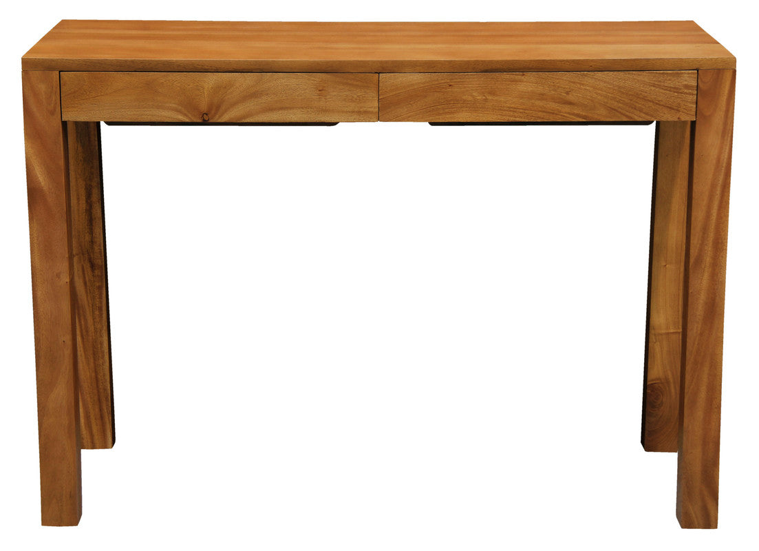 Amsterdam Solid Mahogany Timber 2 Drawer Desk (Light Pecan) V199-DK002TALP