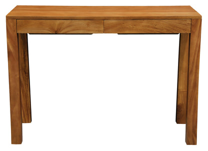 Amsterdam Solid Mahogany Timber 2 Drawer Desk (Light Pecan) V199-DK002TALP