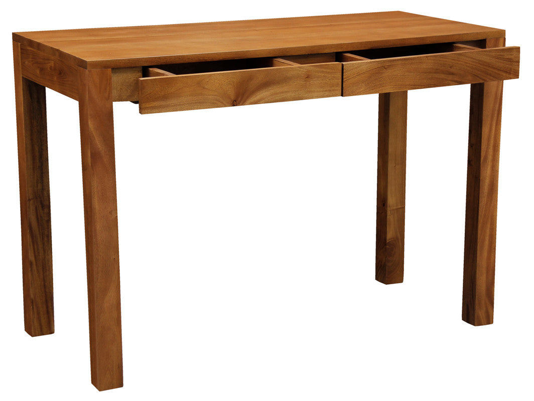 Amsterdam Solid Mahogany Timber 2 Drawer Desk (Light Pecan) V199-DK002TALP