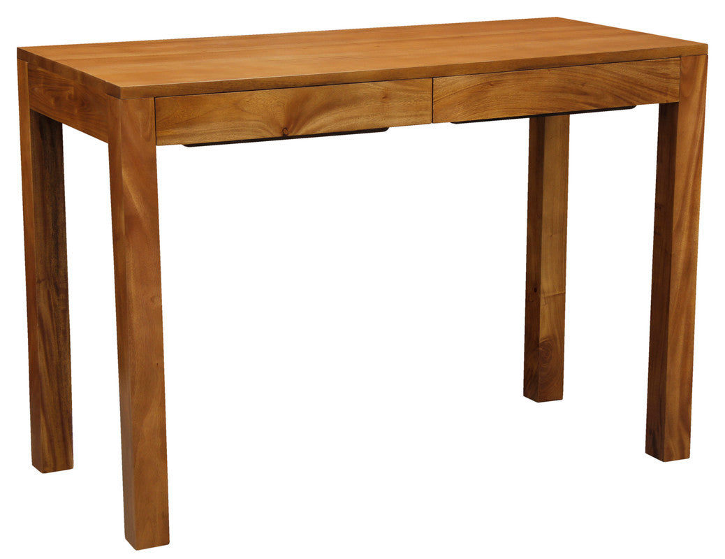 Amsterdam Solid Mahogany Timber 2 Drawer Desk (Light Pecan) V199-DK002TALP