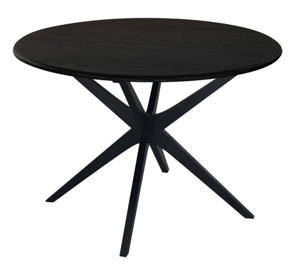 Dion Solid Oak Round Dining Table (Black) V199-DT110CRB