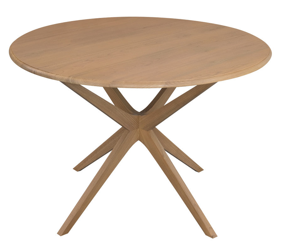 Dion Solid Oak Round Dining Table (Natural) V199-DT110CRNI