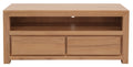 Amsterdam 2 Drawer Solid White Cedar Wood Entertainment Unit (Natural) V199-EU002TAMDNI