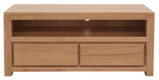 Amsterdam 2 Drawer Solid White Cedar Wood Entertainment Unit (Natural) V199-EU002TAMDNI
