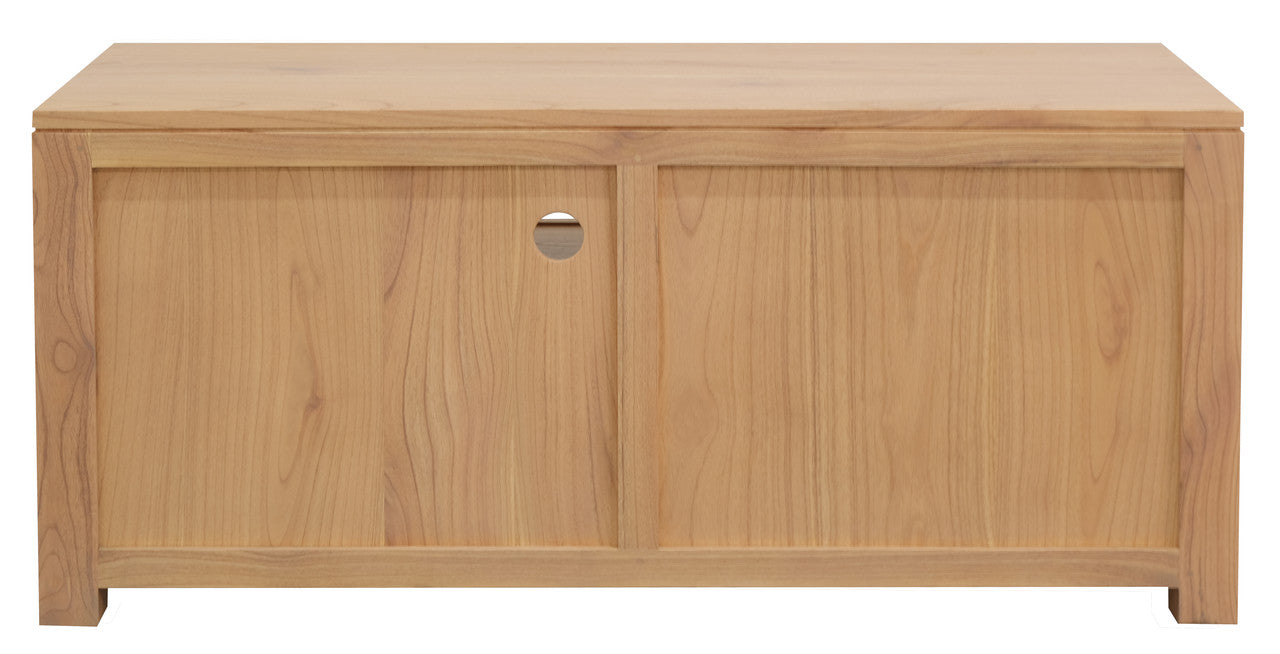 Amsterdam 2 Drawer Solid White Cedar Wood Entertainment Unit (Natural) V199-EU002TAMDNI