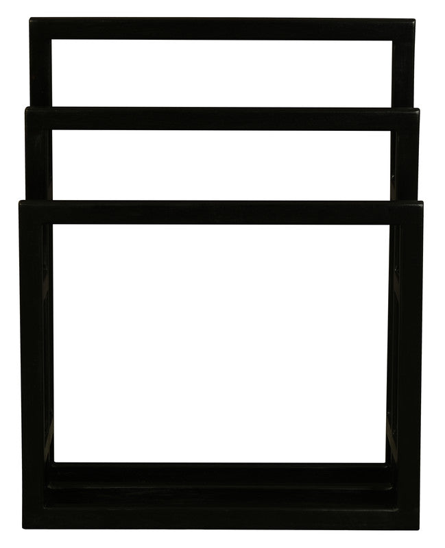 Nobu Solid Mahogany Timber Towel Stand (Black) V199-HR000MHB