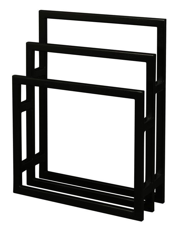 Nobu Solid Mahogany Timber Towel Stand (Black) V199-HR000MHB