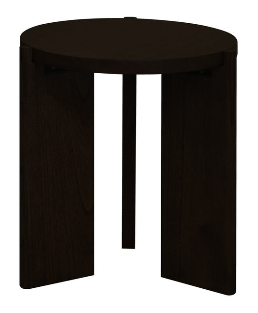 Apollo Round Solid Timber Side Table (Black) V199-LT000APB