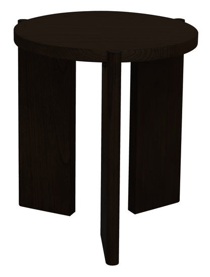 Apollo Round Solid Timber Side Table (Black) V199-LT000APB