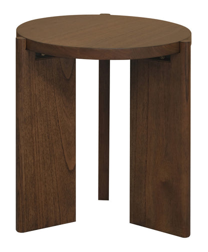 Apollo Round Solid Timber Side Table (Walnut) V199-LT000APWN