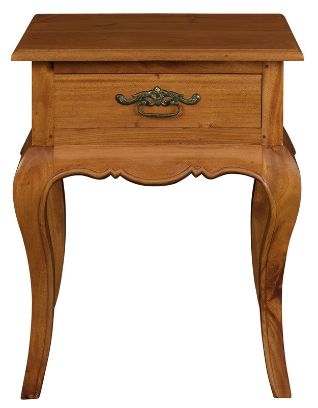 French Provincial 1 Drawer Lamp Table (Light Pecan) V199-LT001FPLP