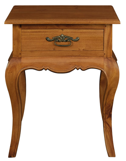 French Provincial 1 Drawer Lamp Table (Light Pecan) V199-LT001FPLP