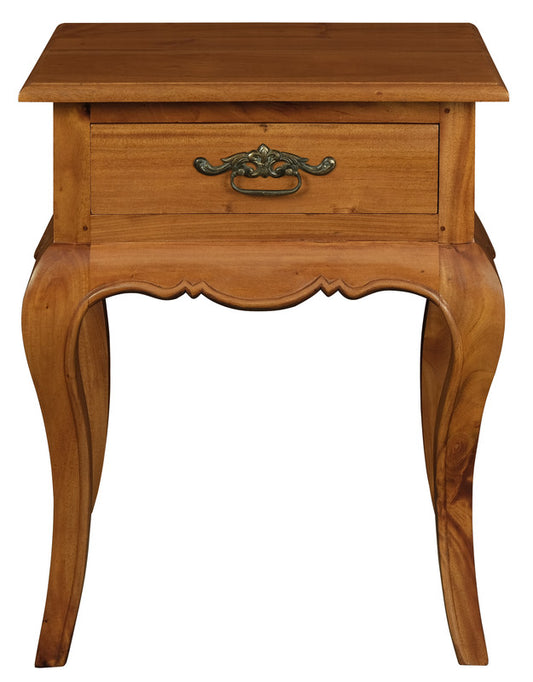 French Provincial 1 Drawer Lamp Table (Light Pecan) V199-LT001FPLP