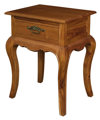French Provincial 1 Drawer Lamp Table (Light Pecan) V199-LT001FPLP