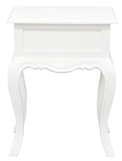 French Provincial 1 Drawer Lamp Table (White) V199-LT001FPWH