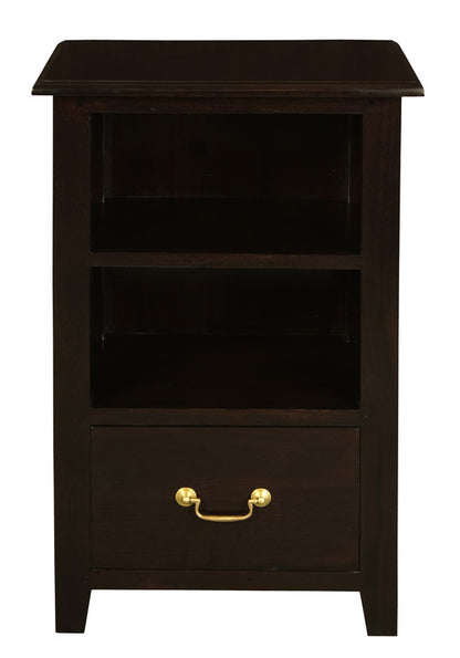 Tasmania 1 Drawer Solid Mahogany Timber Lamp Table (Chocolate) V199-LT001PNC