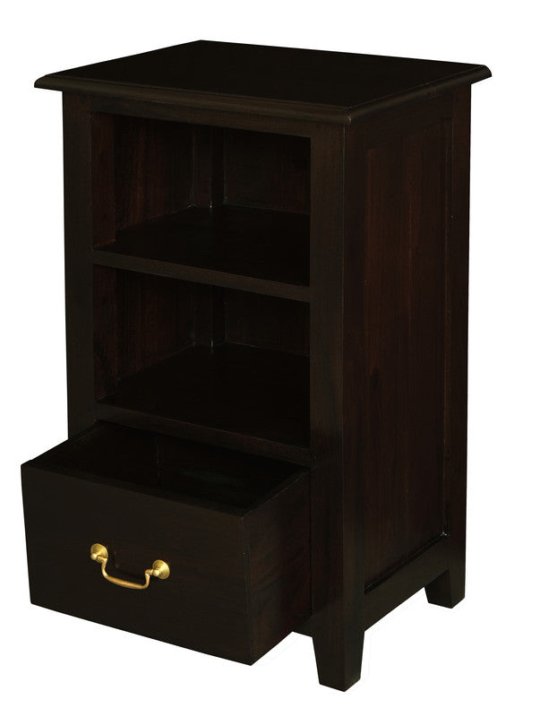 Tasmania 1 Drawer Solid Mahogany Timber Lamp Table (Chocolate) V199-LT001PNC