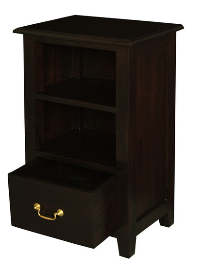 Tasmania 1 Drawer Solid Mahogany Timber Lamp Table (Chocolate) V199-LT001PNC