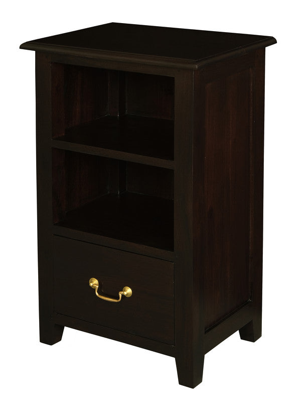 Tasmania 1 Drawer Solid Mahogany Timber Lamp Table (Chocolate) V199-LT001PNC