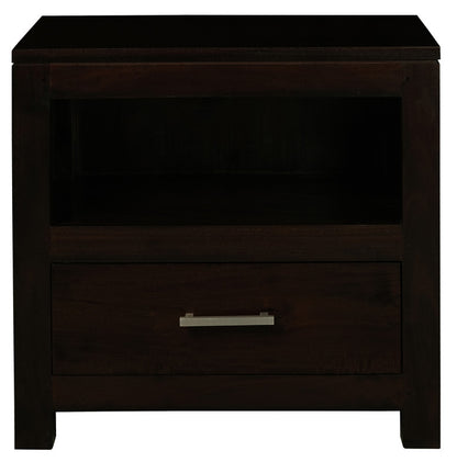 Paris 1 Drawer Solid Mahogany Timber Lamp Table (Chocolate) V199-LT001PNMKC