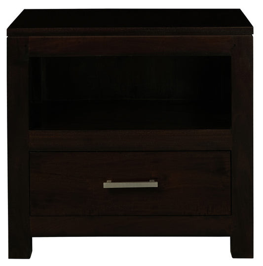 Paris 1 Drawer Solid Mahogany Timber Lamp Table (Chocolate) V199-LT001PNMKC