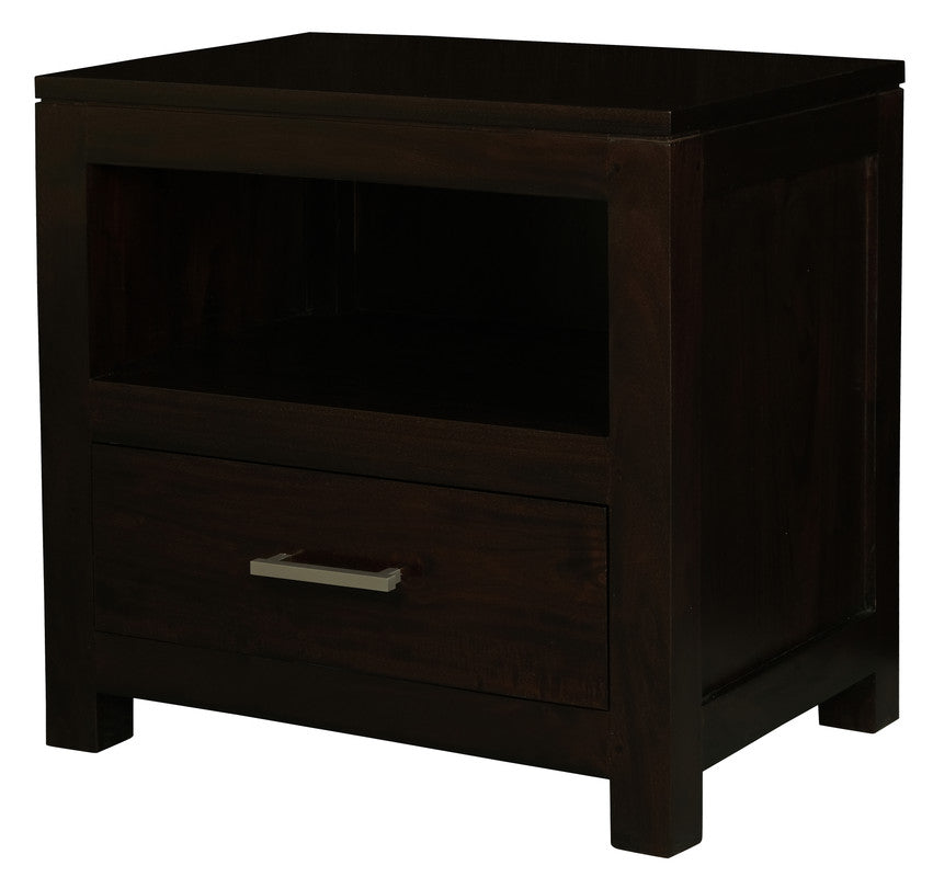 Paris 1 Drawer Solid Mahogany Timber Lamp Table (Chocolate) V199-LT001PNMKC