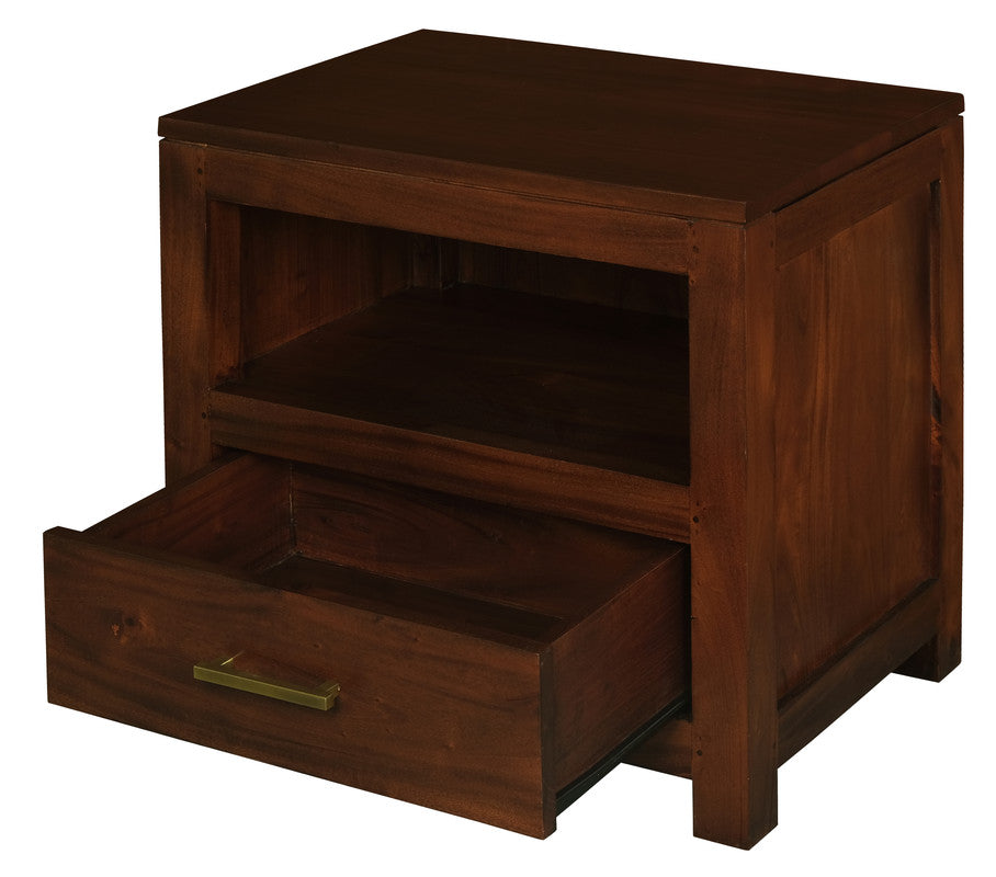 Paris 1 Drawer Solid Mahogany Timber Lamp Table (Mahogany) V199-LT001PNMKM