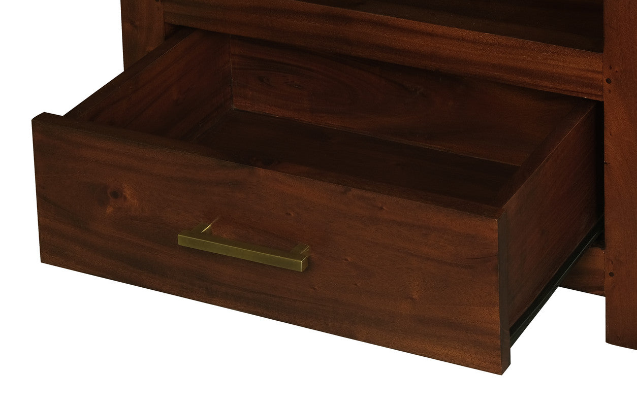 Paris 1 Drawer Solid Mahogany Timber Lamp Table (Mahogany) V199-LT001PNMKM
