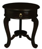 Round Cabriole Leg 1 Drawer Lamp Table (Chocolate) V199-LT001RDCLC