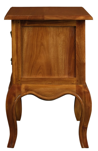 French Provincial 2 Drawer Side Table (Light Pecan) V199-LT002FPLP