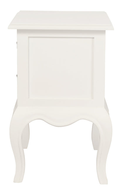 French Provincial 2 Drawer Side Table (White) V199-LT002FPWH