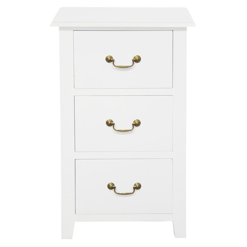 Tasmania 3 Drawer Lamp Table (White) V199-LT003PNWH
