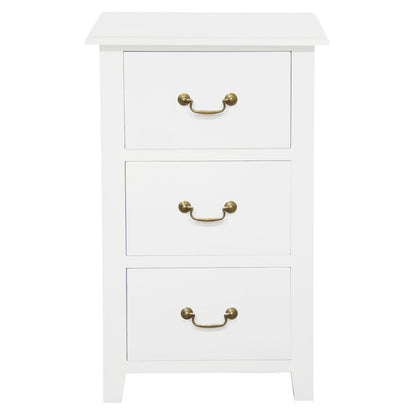 Tasmania 3 Drawer Lamp Table (White) V199-LT003PNWH